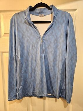 Chaps Women's Light Blue Quarter-Zip Pullover